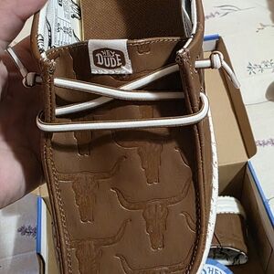 Hey Dude Steer Tan Embossed Loafers